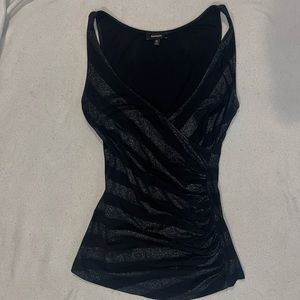 Express BodyCon Stretch Shimmer Stripe Tank Top sz XS